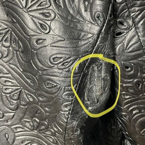 Siena Studio black leather laser cut blazer/jacket 8 - Picture 5 of 9